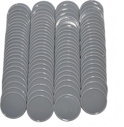 Smartdealspro Set of 100 1 Inch Opaque Plastic Learning Counters Mini Poker Chips Game Tokens with Storage Box (Dark Grey)