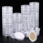 Utron 180P Clear Plastic Coin Capsules, Dollar Coin Holder, 40mm Silver Coin Storage for Collectors, Morgan Silver Dollar Coin Holders with Adjustable Gasket (17/20/25/27/30/33/38/40mm)