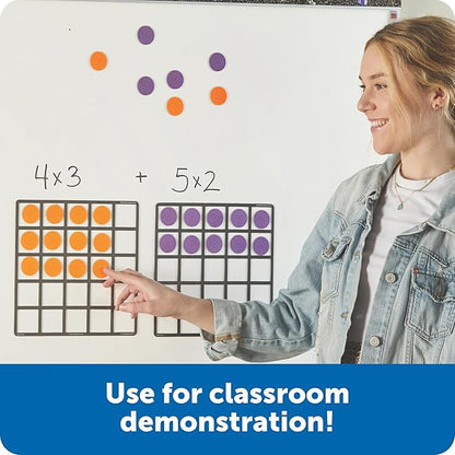 Learning Resources Giant Magnetic Array Set - Math Teacher and Classroom Supplies, Homeschool Math Tools