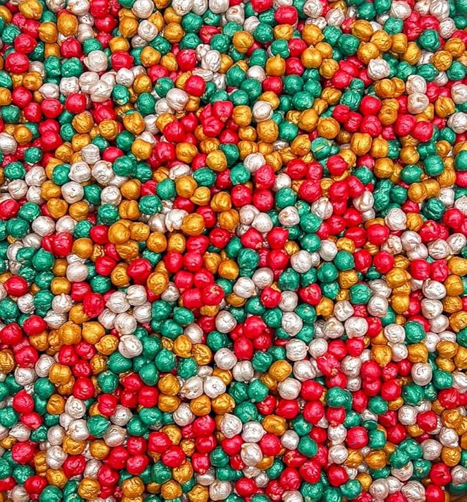 Colored Chickpeas for Sensory Play and Sensory Bins - Many Different Seasonal Colors (4 Cups, Christmas2)