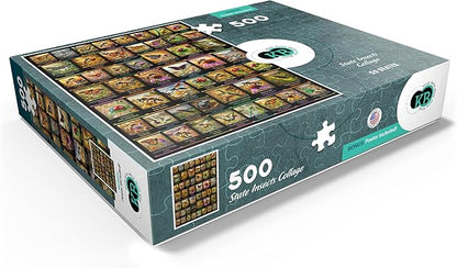 MyPuzzle Collage: State Insects Poster, Vol.1 - Premium 500 Piece Jigsaw Puzzle for Adults