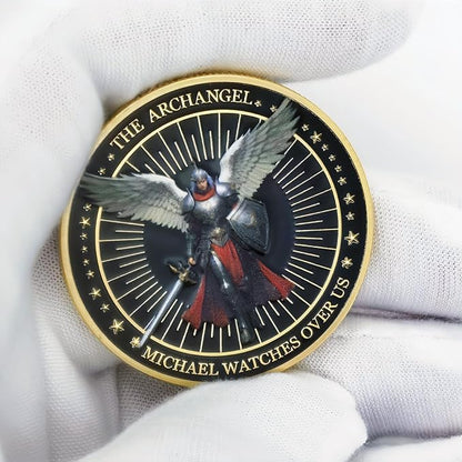 The Archangel Michael Challenge Coin Religious Coins Christian Coin Collectors Gifts (Pack of 3)