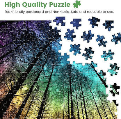 300 Pieces Puzzles for Adults | Aurora Forest Jigsaw Puzzles | Large 300 Piece Puzzle for Children Adults Seniors | Sturdy,Safe | Engaging & Educational Toys Great Gift for Boys Girls 20.5 x 15 in