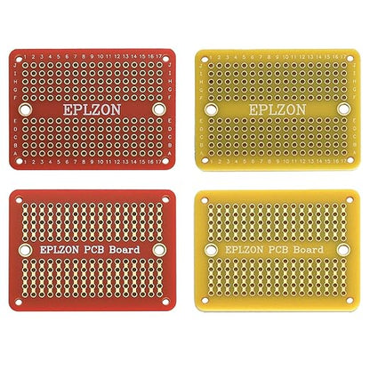 Solderable Breadboard Mini PCB Board Gold-Plated Solder Breadboard for DIY Electronics Projects Apply to Arduino Soldering Projects 2.0"x1.5" Mixed Color(Pack of 12 Pcs)