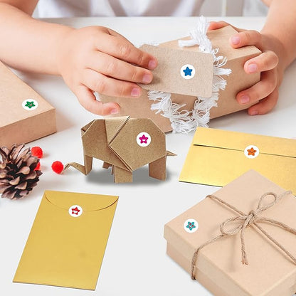 12456 Star Stickers - 12100+ Colorful & 288 Gold Foil Stars, 14 Colors & Designs for Reward Chart (3/8')