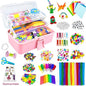 VLUSSO Arts and Crafts Supplies for Kids DIY Craft Kits Art Supplies Materials Kids Crafts Set with Pipe Cleaners Craft Box Preschool Homeschool Toys Gift for Boys and Girls Age 4 5 6 7 8