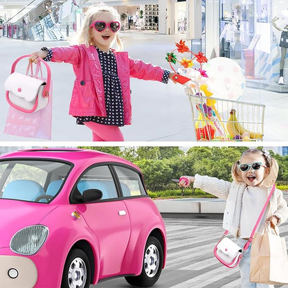 GJZZ Play Purse for Little Girls Toys - Toddler Purse Set Pretend Play Makeup Toys for 3 4 5 6 7 Year Old Girls, Kids Toy Purse Birthday Gifts for Ages 3-5 4-5 6-8 Years Old