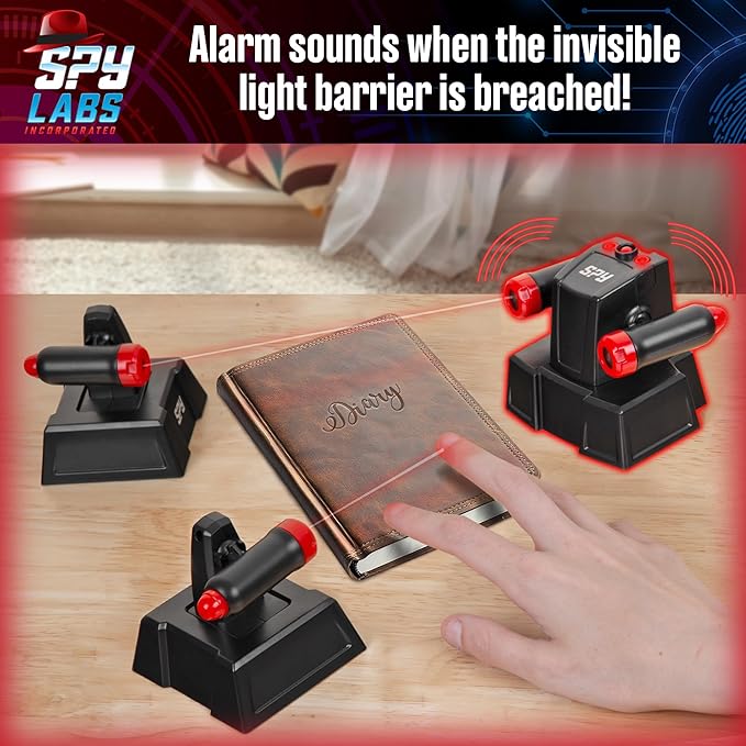 Thames & Kosmos Spy Labs Inc: Invisible Tripwire Alarm | Detective Toy for Boys & Girls Ages 8+ | Toy Security System with LED Light Beams | Essential Pretend Play Tool for Young Investigators