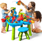 CozyBomB™ Water Table for Toddlers 3-5 | Outdoor Toys Water Play Table, Magnetic Fishing Toy Game, Summer Splash Pond Showers Sand Activity, Sensory Party Birthday Gift Kids Ages 4-8 9-12 (1-Tier)