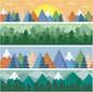 BeYumi Moving Mountains Border Trim - 80Pcs Back to School Moving Mountains Straight Bulletin Board Borders Woods Green Pine Trees Decor Classroom Office Chalkboard White Board Poster Party Decoration