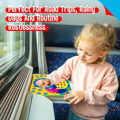 Foam Sticker Art Activity, 20 Farm Animal Art Boards with 1660 Foam Stickers in 10 Colors, Funny DIY Activity Creative Craft Kits Travel Game for Kids, Boys & Girls