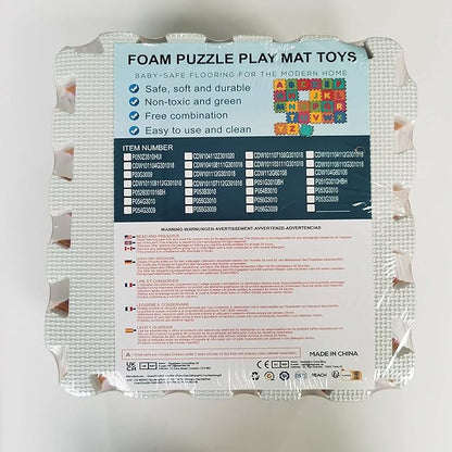 qqpp EVA Rubber 18 Tiles Interlocking Puzzle Foam Floor Mats - Baby Play Mat for Playing | Exercise Mat for Home Workout. Brown. QC-Fb18N