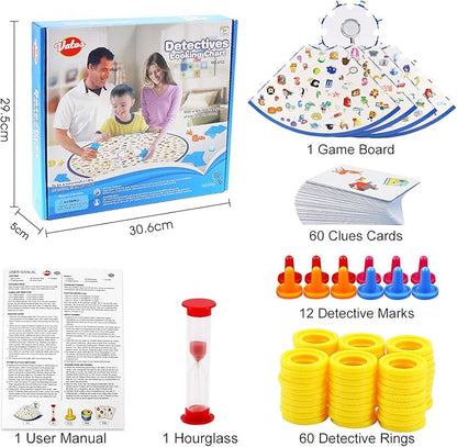 VATOS Board Game, Little Detective Card Game Memory Game Tabletop Game for Kids Families Party, Matching Game, Educational Toys for Kids Toddlers 3,4,5,6,7 Years Old Boys & Girls Gift