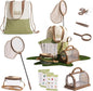 ROBUD Kids Explorer Kit, Bug Catcher Kit with Bag Kit, Outdoor Exploration Set for Camping, Montessroi Toy for Kids Coming Closer to Nature，WRP07
