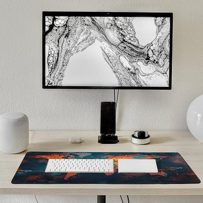 World Map Mouse Pad Large Extended Computer Full Desk Pad 31.5x11.8 inch Computer Mouse Mat Keyboard for Home Office Gaming