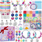 Charm Bracelet Making Kit - 2400+ Pcs Jewelry Making Kit with Clay Beads, Letter Beads, Smiley Face, Evil Eye, Fruit Charms, Unicorn Mermaid Pendants & Charm-Style Beads for DIY Bracelets & Necklaces