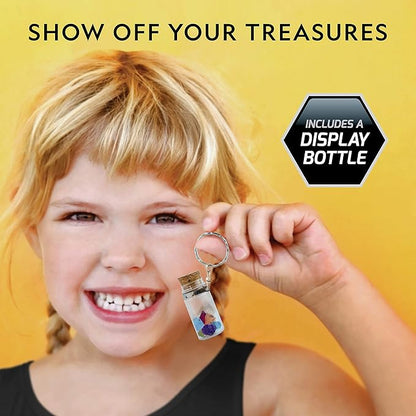 National Geographic Semi-Precious Gemstone Dig Kit for Kids - 15 Gems Including Amethyst, Garnet, Opal, Blue Topaz, and More