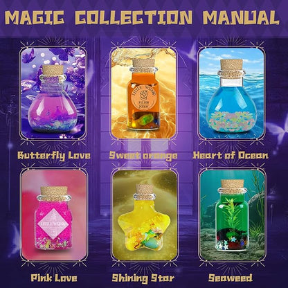 KIDDYCOLOR Magic Potion Kit for Kids - 12 Mixed Fairy Potion Bottles, Art Craft & Decoration Toys for Girls Ages 6 7 8 9 10 12+ Year Magical Workshop Kit for Boys Girls Birthday Party Gift, Christmas