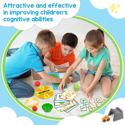 Positional Word Learning Set|Manipulatives Match Games|Educational Games for Kids Ages 4|STEM Learning Activities| Flash Cards for Toddlers 3-5|Fine Motor Skills|Speech Therapy Toys
