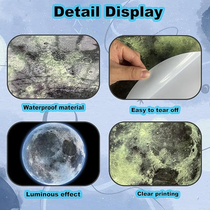 Glow in The Dark Stars and Moon for Ceiling, 951 PCS Wall Stickers for Girls Room Baby Nursery Birthday Christmas Gift for Boys（Green）