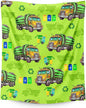 Boys Blanket Garbage Truck Throw Blankets Gift for Kids Adults Birthday. 50x60 Inches Lightweight Soft Flannel Blanket for Sofa Couch Chair Bedroom