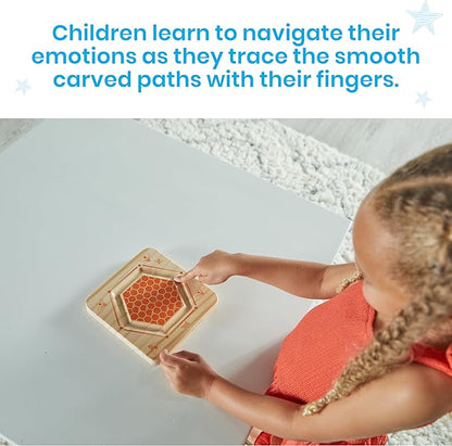 hand2mind Wooden Mindful Maze Set, Tactile Sensory Toys for Toddlers, Anxiety Relief Items, Calm Down Corner Supplies, Emotional Regulation Tools for Kids, Play Therapy Toys, Mindfulness Gifts