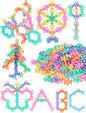 100PCS Interlocking Snowflake Building Block Toy for Kids Ages 3+ (Macaron Colors)