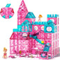 Magnets Tile Set, Upgrade DIY Castle Theme 160 PCS Building Blocks Magnets Toys, 3D Magnet Puzzles Stacking Blocks for Boys Girls - Learning by Playing Games to Improve Imagination & Creativity