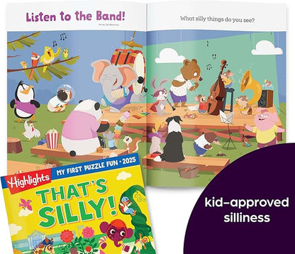 Highlights My First Puzzle Fun 2025 Puzzle Books for Kids Ages 3-6, 4-Book Set of Matching, Mazes, Spot-The-Differences, and More Travel-Friendly Screen Free Brain-Boosting Activities