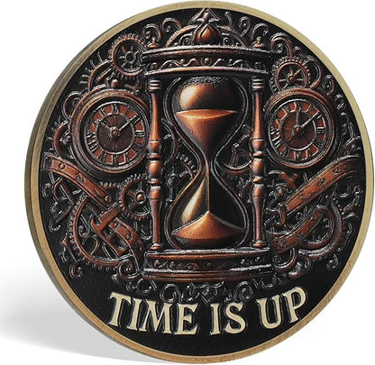 AtSKnSK Memento Mori Coin Momento Mori Coin Skull Coin Stoic Gifts Memento Mori Calendar Living Memento Mori Amor Fati Coin (Gravestone Skull Snake)