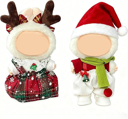 2PC Clothes for 17cm Dolls(NO Doll) Outfit for LA with Accessories Suit Cute for 17cm Dolls Stylish Dress Up Set for BU Christmas Set