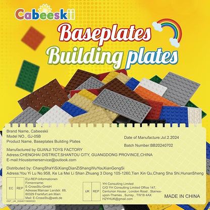 130 Pieces Classic Building Plate, 3 Color with 11 Size Baseplate, Base Plates Compatible with Lego Parts and Pieces, Building Bricks, for Most Brands (Dark Grey, Light Grey, Brown)