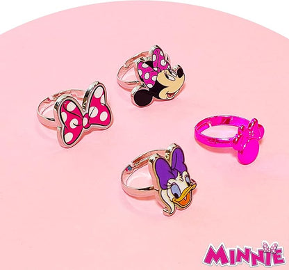 LUV HER Kids Jewelry: 4-Piece Adjustable Rings for Girls, Ring Sets with metal charm Fashion Girls Jewelry Ages 4+