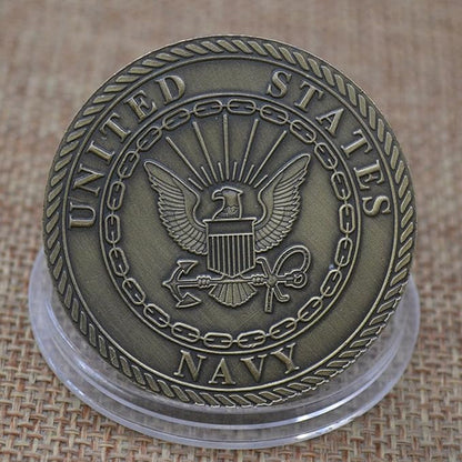 Navy Popeye Sailor Challenge Coin – 250th Anniversary Military Commemorative – I Love My Sailor Coin – Antique Colorized Navy Coin – Veteran & US Navy Collectible