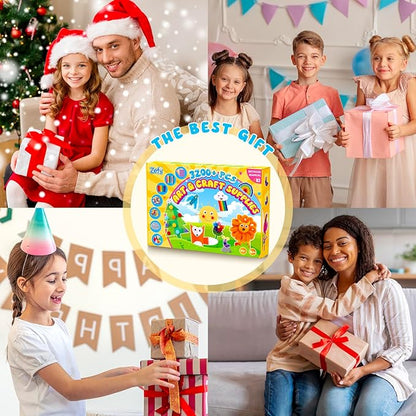 Zefy 3200+ Pcs Arts and Crafts Supplies for Kids, All in One Craft Kits with 12 Crafts Design, DIY School Supplies Kit Craft Box for Girls Boys Ages 4-12