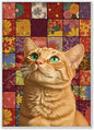 1000-piece Orange Cat Thoughts-Flower Cube Adult Wooden Puzzle, Intellectual Challenge, Stress-Relieving Puzzle, Relaxing Family Activity, Decoration, Size: 29.5 x 19.7 in