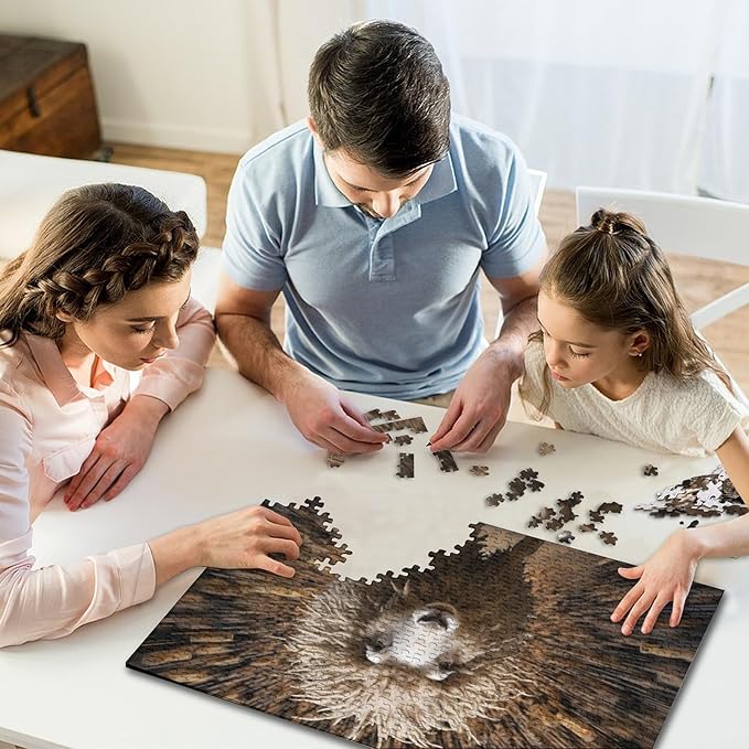 Sheep 500 Pieces 3D Animal Thickened Wooden Jigsaw Puzzles Adults Fun Toy Intellectual Game Home Decoration Education Game Stress Relief Toy Premium & Durable 500pcs (52x38cm)