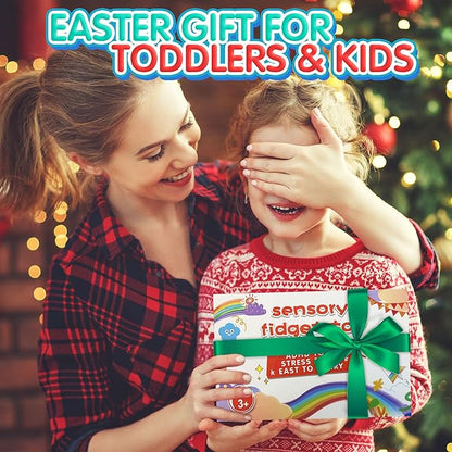 Dinosaur Color Sorting Sensory Toy Christmas Stocking Stuffers for Toddler Activities Fine Motor Matching Game Roadtrip Travel Essential Autism Fidget for Preschool Classroom Gift for Kid 3-5 Year Old