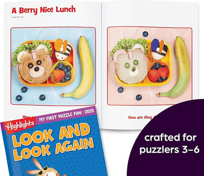 Highlights My First Puzzle Fun 2025 Puzzle Books for Kids Ages 3-6, 4-Book Set of Matching, Mazes, Spot-The-Differences, and More Travel-Friendly Screen Free Brain-Boosting Activities