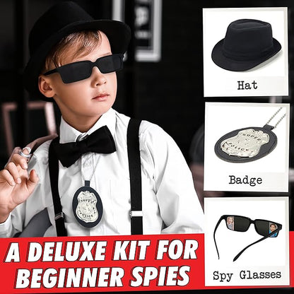 Spy Kit for Kids Detective Fingerprint Toys for 6 7 8 9 10 11 12 Year Old Boys Girls Secret Agent Investigation Science Set