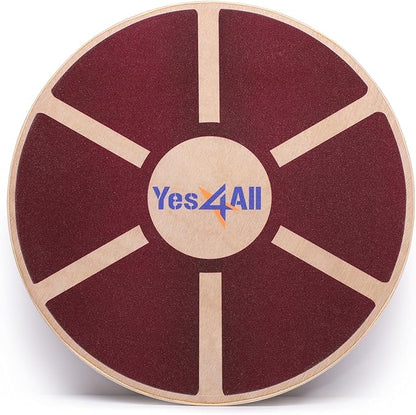 Yes4All Versatile Wooden Wobble Balance Board, Balance Trainer for Mobility Training, Standing Desk, Core Training, Exercise Balance Stability Trainer