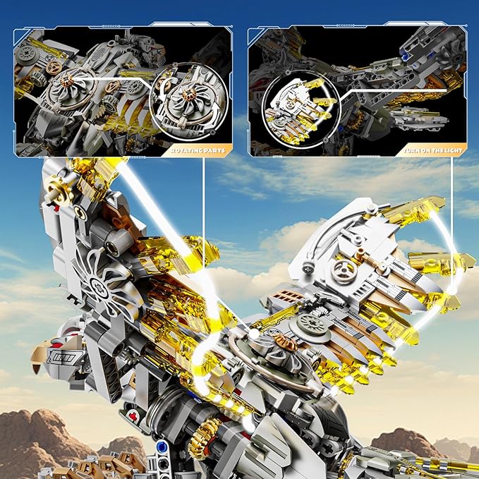 Mechanical Eagle Building Block Set 3D Poseable Model with Articulated Wings & Talons STEM Toy for Kids & Adults Ideal Gift for Engineering, Nature & Animal Lovers