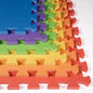 FlooringInc's Rainbow & Natural Harmony Playmat - Kid Safe Foam Floor Tiles with Removable Edges - 2'x2', 1/2" Thick (Rainbow, 42 Tile Pack)