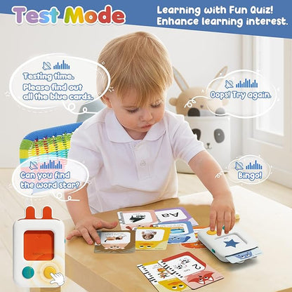 beiens Premium Talking Flash Cards for Toddlers 2-6 Years | Eco Friendly Child-Safe Materials | Award-Winning Speech Therapy Toys | Montessori ABC Learning System + Autism Sensory Development Tools