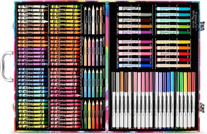 Crayola Inspiration Art Case Coloring Set - Tie-Dye (140ct), Art Supplies Set For Kids, Travel Drawing Kit, Holiday & Christmas Gift for Girls & Boys, Ages 5+ [Amazon Exclusive]