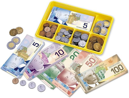Learning Resources Canadian Currency-X-Change,Pretend Play Money for Kids, Develops Sorting and Money Skills, 211 Pieces, Ages 5+