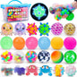 24 Pack Stress Balls, Squishy Balls, Squeeze Balls for Adults, Stress Relief Balls, Prize Box Stuffers, Party Favors