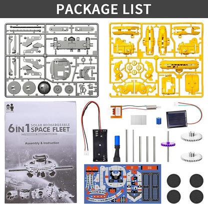 Lucky Doug STEM Projects for Kids Ages 8-12 12-16，6-in-1 Building Science STEM Kits for Boys Kids, Solar Robot Kit Space Toys Birthday Gifts for 8 9 10 11 12 13 14 15 16 Year Old Boys Girls Teens