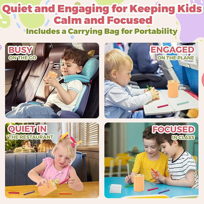 Shape & Color Sorting Montessori Toys for Toddlers 1-3, Soft Silicone Sensory Toys, Preschool Learning Activities Matching Game, Educational Toy for Fine Motor Skills, Travel Gift for Boys and Girls