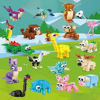 30 Pack Mini Animal Building Blocks Party Favors for Kids with 90 Models,Classroom Prizes,Birthday Gifts,Easter,Christmas,Valentine's Day Toys for Boys Girls Ages 6+